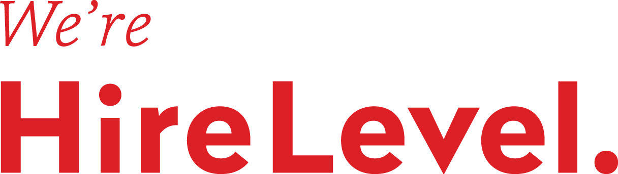 We're HireLevel-red logo