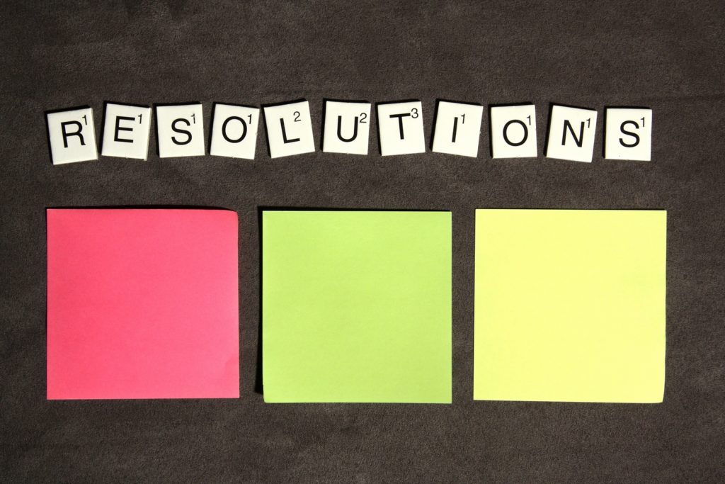 New Year's Resolution Sticky Notes