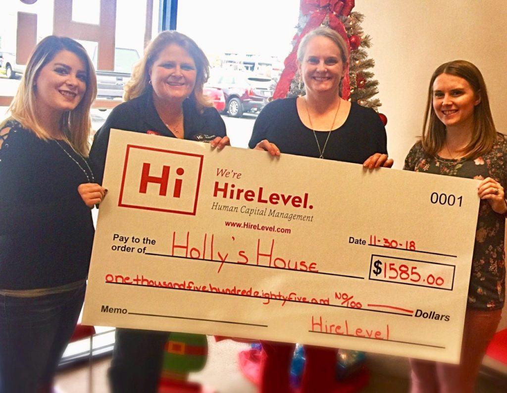 HireLevel Gives Back to Holly’s House in November